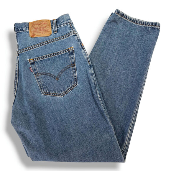 Levi’s 560 Comfort-Fit Taper Jean W34 L32 Dark Stonewash Loose Baggy Y2K Vintage - Picture 1 of 10